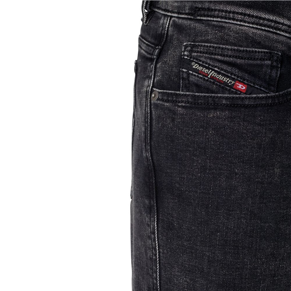 Diesel Black Cotton Men Jean